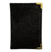 Diamond Bling Passport Cover with Metal Edge Protector, Vacation Essential, W...