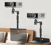 Projector Mounts, Bed Sofa Height Adjustable Projector Mount Base, 360° Rotation, Universal Bedside Projector Stand Compatible with XGIMI, VANKYO, Epson, Jinhoo, AuKing Projector