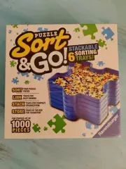 Puzzle Sort & Go Stackable Sorting Trays! Up to 1000 Pieces Ravensburger New