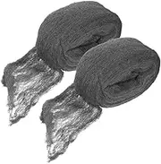 2pcs Steel Wool Scrubber Roll Fine Wire Mesh Pad for Wood Coarse Steel Wool for Cleaning Window Tile Metal Glass
