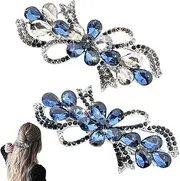 HZHSGLY 2Pcs Barrette Hair Clips, Hair Barrettes for Women, French Barrette Hair Clip Sparkly Hair Accessories for Women Fashion Gifts
