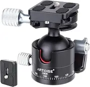 ARTCISE 36MM Tripod Ball Head CB36 36mm Low Profile Tripod Head Heavy Duty Panoramic Ball Head 360 Degree Rotating Panoramic Ballhead W/QR Plat
