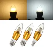 E14 E12 E27 7W SMD 3014 LED Golden Glass White Warm White Candle Bulb Lamp AC 85-265V E12 WHITE