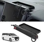 SEIWA IMP333 Car Specific Vehicle Accessory Dashboard Tray & Magnet Smartphone Holder for Toyota Alphard Vellfire (40 Series), Includes Metal Ring, Storage, Adhesive Tape, Easy Installation, Rubber