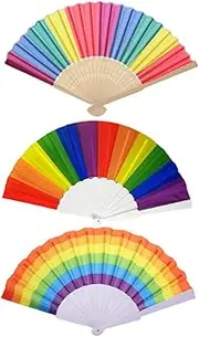 RORPOIR Dance Performance Fan Set 3pcs Fans Lightweight Foldable for Weddings Decorations