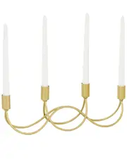 CosmoLiving by Cosmopolitan Cosmoliving By Cosmopolitan Contemporary Solid Metal Candelabra