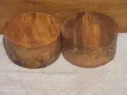 2PC SPALTED MISSOURI HARD MAPLE TURNING WOOD BOWL BLANK