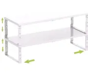 Jojocross Expandable Cabinet Shelf Organizer Storage Spice Rack Shelves, White