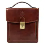 SMALL LEATHER BRIEFCASE - WALDEN(BROWN)