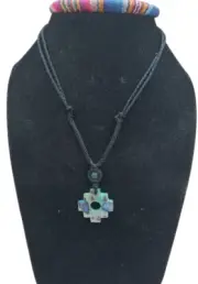 Unisex Necklace Woven Macramé Thread Chakana Inca Spiritual Connection