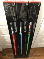 Star Wars Force Fx Lightsaber Lot Darth Vader Luke Skywalker Blue and Green NEW