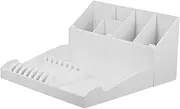 LOLIPPYY 1 Set Haircut Storage Box with Tray Professional Salon Shear Holder Rack for Combs Clips Hairdressing Tools Durable Organizer for Neat Efficient Storage