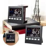Electric Desktop Clock Alarm Colorful LCD Screen Sound Control Backlight
