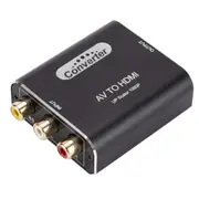 AV to HDMI Converter RCA to HDMI Adapter Aluminum 1080P Analog Composite CVBS Video for Smart TV PS2 Wii SNES N64 Gamecube Xbox VHS VCR DVD Player