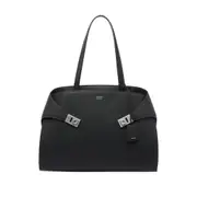 [Ferragamo] Ferragamo Hug Clasp-detail Calfskin Shoulder Bag ONE SIZE BLACK