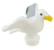 LEGO® Animals Parts White Bird SEAGULL Bright Light Orange Beak Black Grey Wings