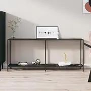 Console Table, Modern Entryway Table for Living Room, Hallway Black 180x35x75.5 cm Tempered Glass