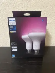 NEW Philips Hue White Color Ambiance BR30 E26 12.5W Smart Light Bulb, 2 Pack