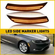 Fit LH+RH 15-17 200 Chrysler Amber LED Front Corner Marker Side Indicator Lights (for: Chrysler)