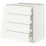 METOD / MAXIMERA base cb 4 frnts/2 low/3 md drwrs, white/Vallstena white, 80x60x80 cm