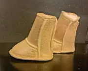 Xeyes Designer Gold Soft Walker Plush Baby Boots Size 1 Free Shipping!