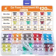 JOREST 120Pcs Car Fuse Kit - Micro Blade Fuses + Fuse Puller