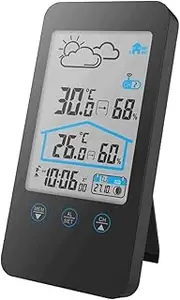 Digital Indoor Thermometer and Hygrometer with Humidity Gauge; Accurate Temperature/Humidity Monitor Meter for Home, Office, Indoor Garden.
