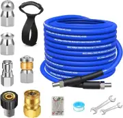25FT Sewer Jetter Kit for Pressure Washer, 5800 PSI Water Jet Drain Cleaner Hose