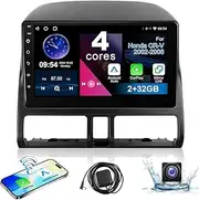 [Leadfan] Car Stereo Radio for Honda CRV 2002-2006 Wireless Apple CarPlay Android Auto, 9 inch IPS Touch Screen for CRV Android Head Unit WiFi GPS Navi/BT/Mirror Link/FM/Rear Camera+SWC/Split-Screen