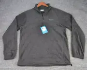 NEW! COLUMBIA Steens Mountain Half Zip Fleece Sweatshirt Grey Mens Size Small