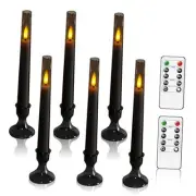 Flameless Taper Candles,with Remote and Timer Flickering Flameless Candles,6