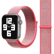 For Apple Watch Series 6,44-mm Case,Nylon Watch Band,Fastener,Pink