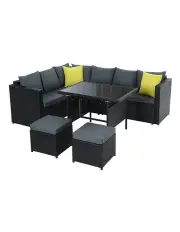 [Gardeon] Outdoor Furniture Patio Set Dining Sofa Table Chair Lounge Wicker Garden