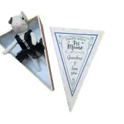 Pet Mouse Grandma I Love You Doll in Box Triangle Display Decor Gift
