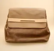 SABA GENUINE LEATHER SATCHEL BAG New with tag sand in colour one short handle