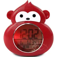 在飛比找PChome24h購物優惠-CATIGA 動物樂園-LED背光夜燈語音鬧鐘-小獼猴