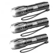 3pack Super Bright Flashlights High Lumens LED Flashlight with Zoomable Beam