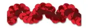 TRIMPLACE RED 5/8 INCH SEQUIN RIC RAC 15 Yards