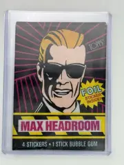 1986 Topps MAX HEADROOM Factory sealed Wax Pack With Top Loader