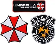 Umbrella Corporation Badge Iron On Patch Logo Biohazard S.T.A.R.S. Police Star Raccoon Badge