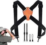 Binocular Chest Harness,Harness with Adjustable Strap for Golfers, Hunters, Photographers, Hunting, Birding, Climbing (Black)