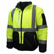 Radians SJ510-3ZGS-3X 4-in-1 Quilted Reversible Jacket With Zip-Off Sleeves