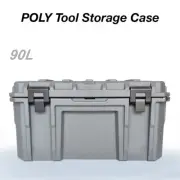 90L Poly Tool Box Storage Dark Grey Case Heavy Duty Waterproof Cargo Box