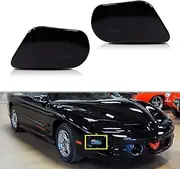 KENRTIR Smoked Lens Halogen Light Housing Assembly Replacement Compatible with 1998-2002 Pontiac Firebird Trans Am Front Corner Side Marker Parking Lights OEM Part ‎10301404, 10301405