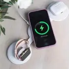 Travel Wireless Charger 3 in 1 MagSafe Folio, Foldable 15w, White