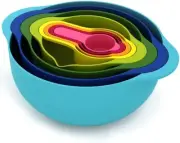 Joseph Joseph Nest 8-Pc. Prep Set Multi-Color Nesting Bowl, Measuring Cup + More