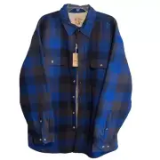 NWT- RedHead Sherpa-Lined Plaid Long-Sleeve Shirt Jacket Shacket, Unisex Size XL