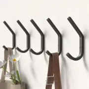Wall Hooks for Hanging Coat - Black Double Towel and