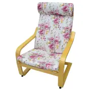 Floral IKEA Poang Armchair Cover, Flower ikea Poang Chair Cover Woven Cotton