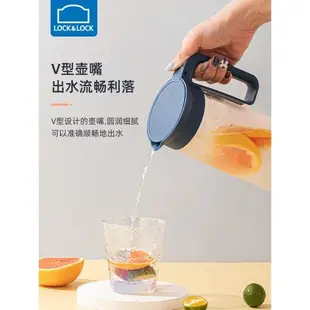 樂扣樂扣玻璃水壺大容量家用耐熱高溫透明泡茶涼白開水杯冰箱茶壺